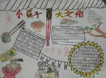 关于筷子文化的手抄报 茶文化手抄报筷子文化手抄报简单可爱兔子坡