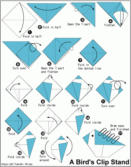 折纸小鸟夹子方法步骤图解