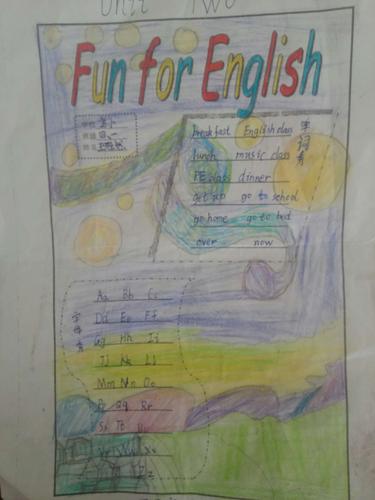 fun for english 4年级1班假期英语手抄报