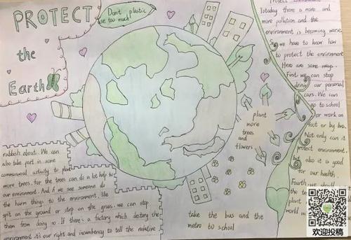 英语手抄报保护地球-protect the earth3