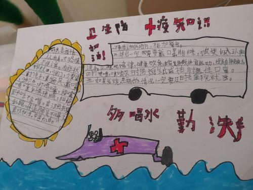 博兴县实验小学三年级五班抗击疫情主题手抄报武汉加油