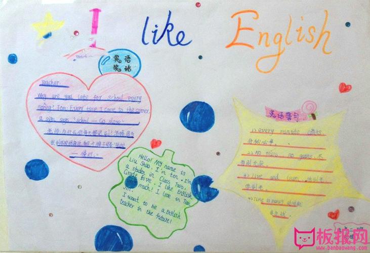 四年级英语手抄报内容我爱英语