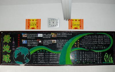 创绿主题黑板报 主题黑板报图片大全-蒲城教育文学网