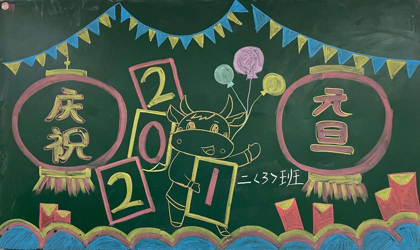 现代外国语象湖学校举行黑板报评比活动 写美篇  为迎接2021年元旦