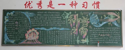 中国上下五千年黑板报 中国黑板报图片素材