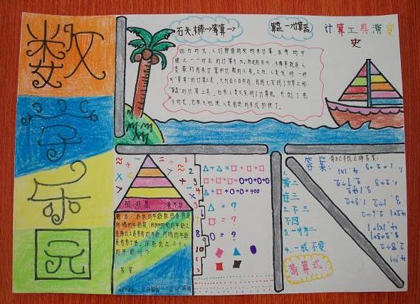 小学三年级的数学乐园手抄报格式模板关于三年级的简单手抄报模板有关