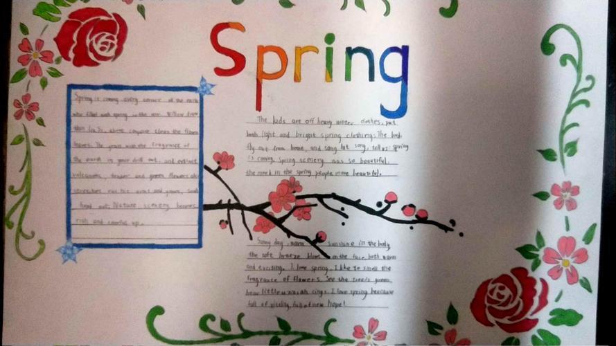 spring colourful life----记泗洪县实验小学五年级部英语组手抄报