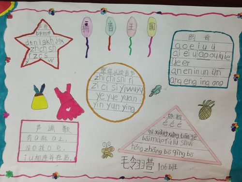 一年级拼音手抄报优秀作业展 写美篇汉语拼音是学习汉字的重要工具