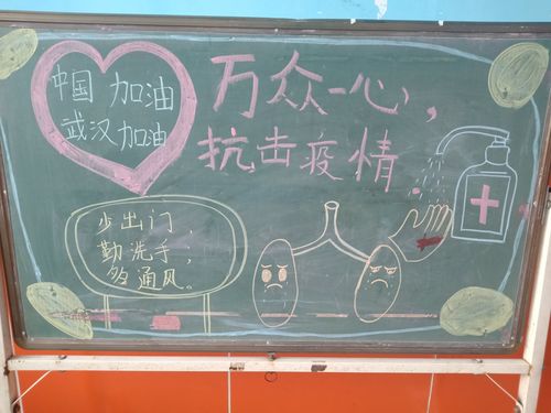 民生幼儿园利用黑板报宣传防控新型冠状肺炎的知识.