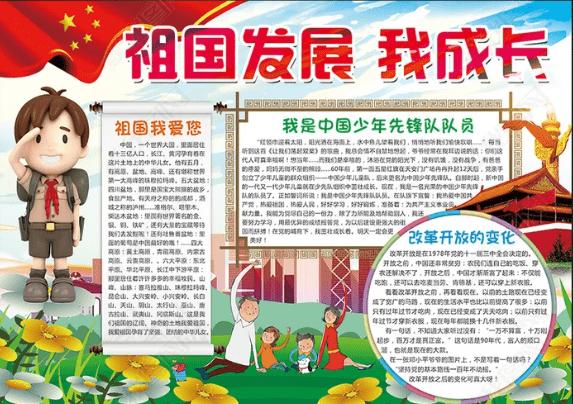 国庆节70周年祖国的发展变化手抄报-腾飞的中国