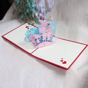 钛瑞斯 教师节贺卡 3d立体贺卡剪纸雕花小卡片 创意纸艺节日祝福卡