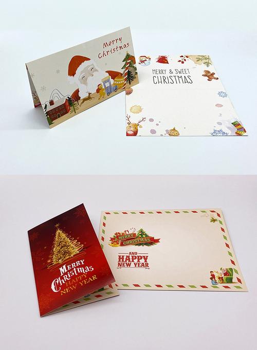 圣诞贺卡新年节日祝福英文外贸商务感谢礼品小卡片印刷定制带信封