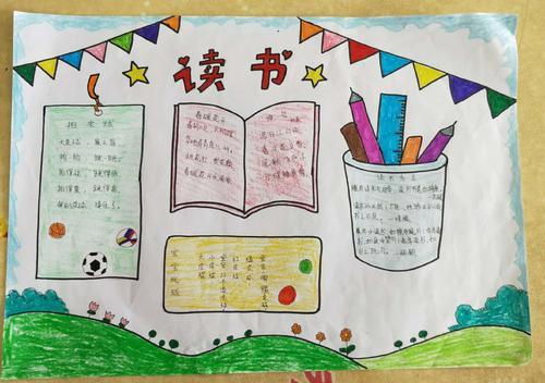 2020儿童读书日手抄报模板亲子共读一起成长手抄报世界读书日学生绘画