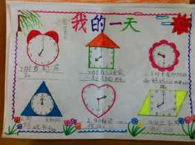 时间手抄报杨凌高新第二小学一年级数学组《珍惜时间》学生手抄报作品