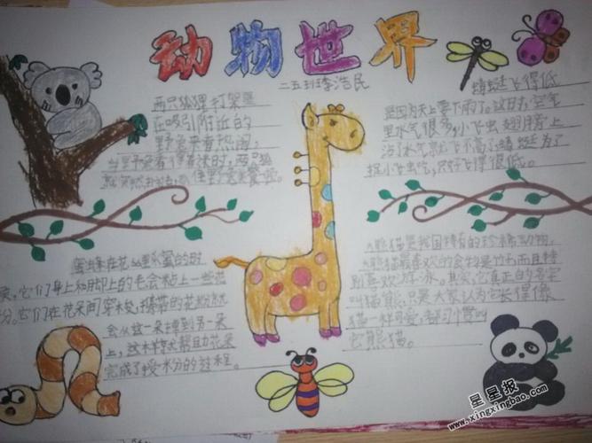 保护动物大熊猫手抄报小学生手抄报