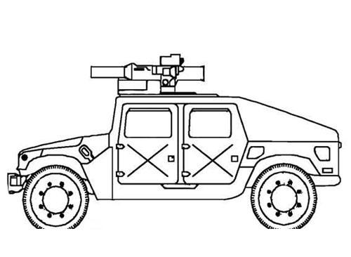 防暴特警装甲车简笔画图片