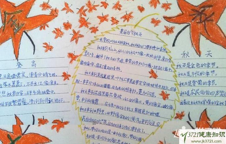 五年级秋天手抄报资料小学秋天手抄报图片