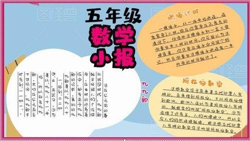 五年级数学通分手抄报北京小学二年级数学手抄报数学手抄报图片简洁又