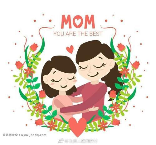 2019以母亲节为主题的简笔画怎么画 快乐母亲节贺卡简母亲节简笔画