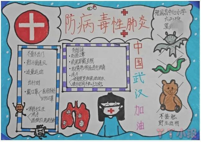 同学们为新疆加油画了几份手抄报抗击疫情中国加油大侯村小学一年级