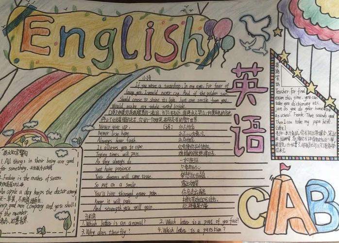 大邑中学初三学生英语手抄报在仁爱英语八年级上册学