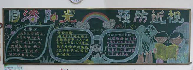 阳光与预防近视》指导老师程晓芳吴静婷被选为市级优秀黑板报作品