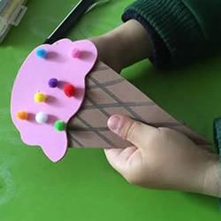 幼儿自制纸冰激凌的方法 用卡纸制作冰激凌211贺卡卡纸夏天