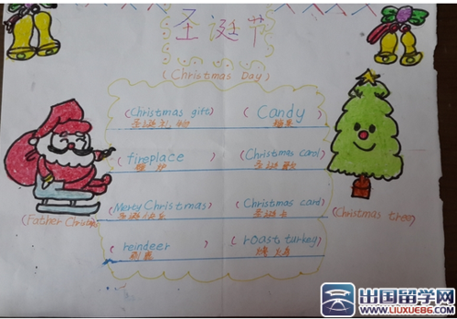 四年级圣诞节英语手抄报-圣诞节英语手抄报四年级-小学生圣诞节英语手