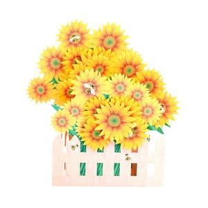 卡小姐 立体太阳花万用3d贺卡手工纸质雕刻向日葵温暖祝福卡片