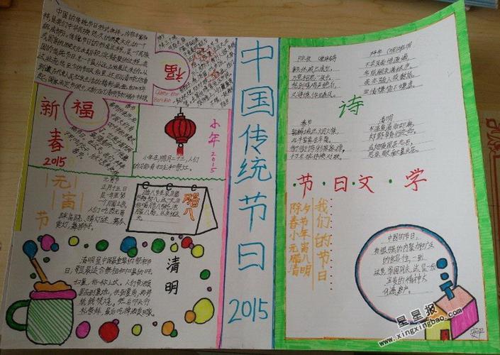 关于中国传统节日的手抄报四个板块每个板块字短少传统节日手抄报内容