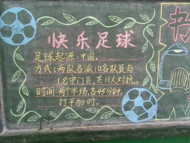 活动之黑板报 写美篇  校园足球的目的是让学校学生和家长真正重视