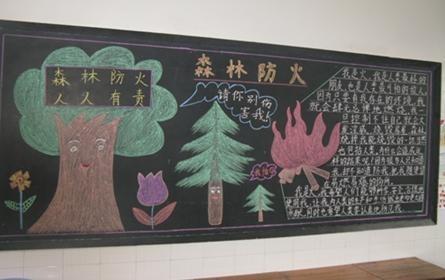 护林防火的黑板报 森林防火黑板报图片大全-蒲城教育文学网
