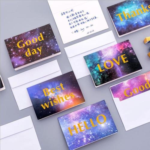 老师节贺卡圣诞卡片韩国生日星空祝福留言卡创意新年贺卡小卡片