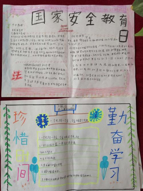 汤阴县任固镇岳儿寨中心小学四一班关于国家安全教育日的手抄报