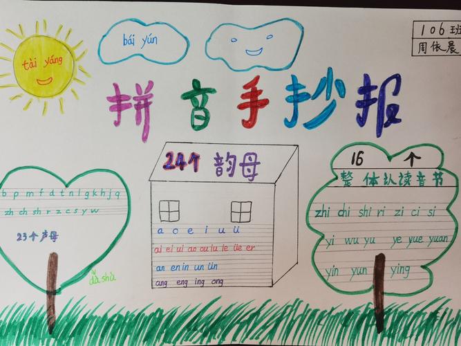 快乐学拼音城东小学一年级拼音手抄报优秀作业展 - 美篇