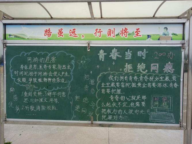 阳城中学拒绝网瘾之黑板报