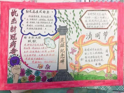 濮阳市油田艺术中学开展传承红色基因清明祭英烈手抄报评比活动缅怀