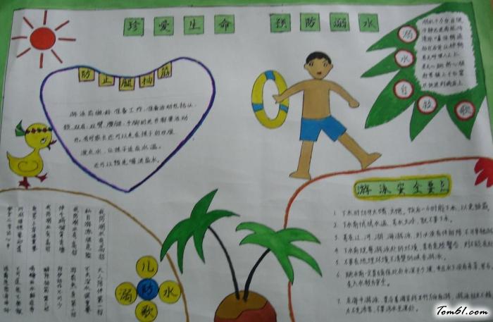 夏季游泳安全教育手抄报版面设计图手抄报大全手工制作大全中国