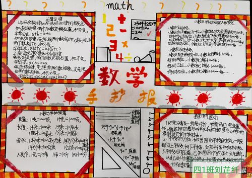 畅享童沧江中学附属小学四年级数学手抄报 写美篇四活动形式   1