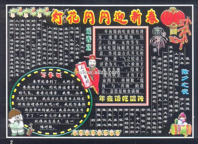 元宵节黑板报正月十五闹元宵宵节是中国的传统节日早在2000多年前