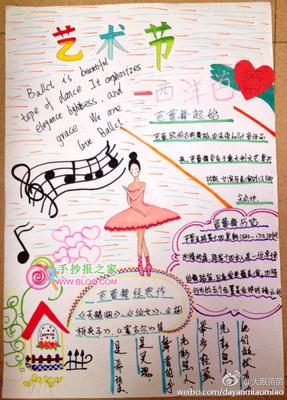 小学艺术节舞蹈小报教你如何绘画舞蹈主题手抄报作业 跟着老师步骤一