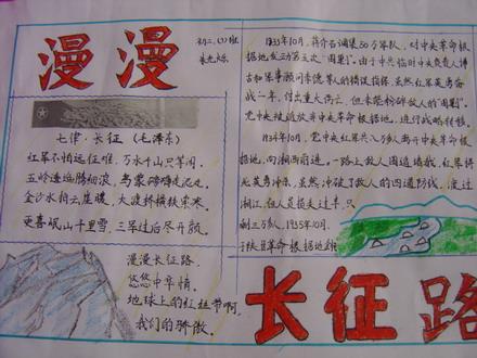 纪念红军长征的手抄报设计图片
