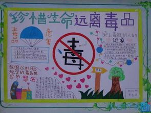 6月5日进行拒绝毒品健康成长禁毒知识手抄报比赛通过绘画文字小学生