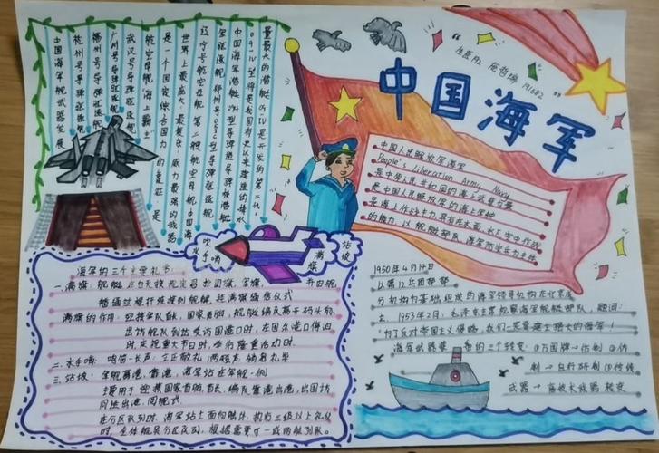 国防教育手抄报 中国海军 - 老师板报网