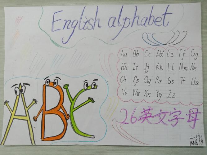 其它 三年级英语寒假创新作业展示字母手抄报 写美篇