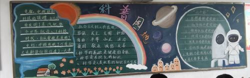 践行科技为民记丰县实验初级中学全国科普日黑板报评比活动
