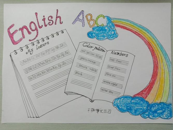 三年级英语字母创意手抄报三年级英语手抄报