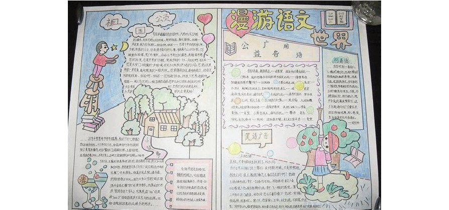 手抄报展示 写美篇   人教版五年级上册第五单元综合性学习活动的主题