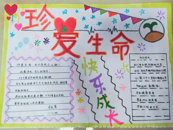 关爱生命 健康成长---徐州市汉桥小学心理健康活动月之手抄报比赛珍爱