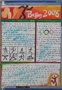 奥林匹克运动会英文-在线图片欣赏关于奥林匹克运动的英语手抄报-在线